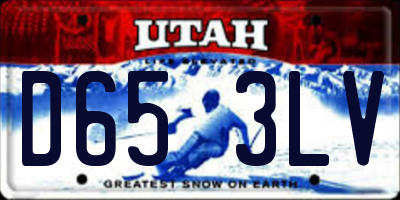 UT license plate D653LV
