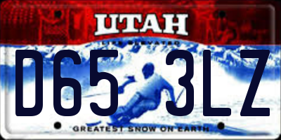 UT license plate D653LZ