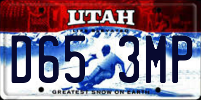 UT license plate D653MP
