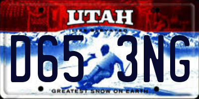 UT license plate D653NG