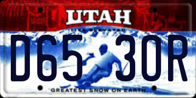 UT license plate D653OR