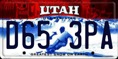 UT license plate D653PA
