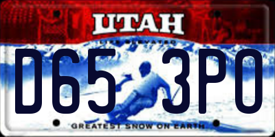 UT license plate D653PO
