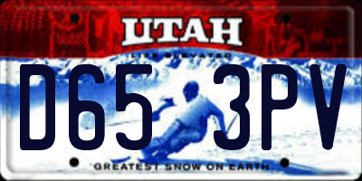 UT license plate D653PV