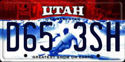 UT license plate D653SH