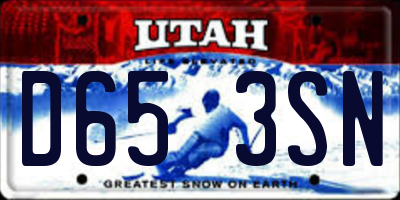 UT license plate D653SN