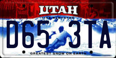 UT license plate D653TA