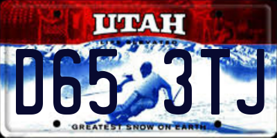 UT license plate D653TJ