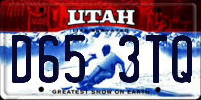 UT license plate D653TQ