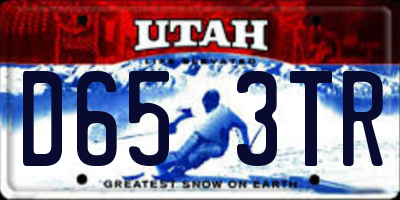 UT license plate D653TR