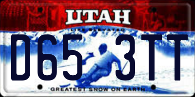 UT license plate D653TT