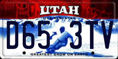 UT license plate D653TV
