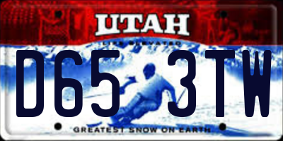 UT license plate D653TW