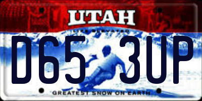 UT license plate D653UP