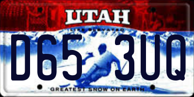 UT license plate D653UQ