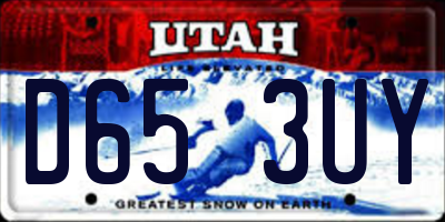 UT license plate D653UY