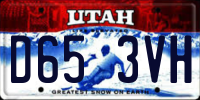 UT license plate D653VH