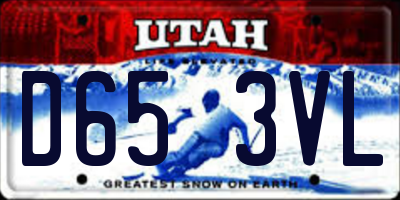 UT license plate D653VL