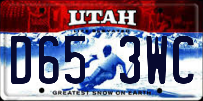 UT license plate D653WC
