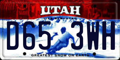 UT license plate D653WH