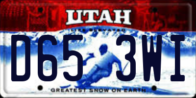 UT license plate D653WI