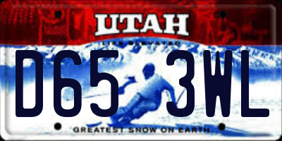 UT license plate D653WL