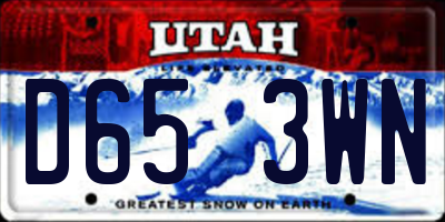 UT license plate D653WN