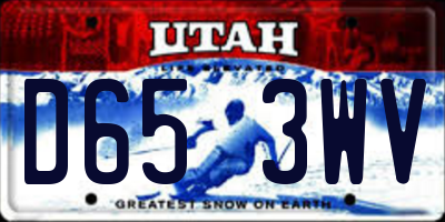 UT license plate D653WV