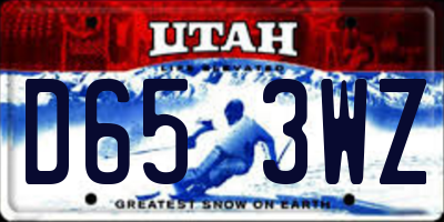 UT license plate D653WZ