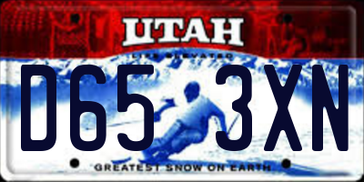 UT license plate D653XN