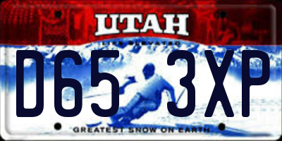 UT license plate D653XP