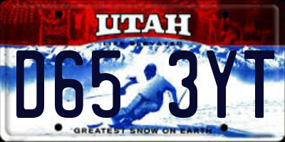 UT license plate D653YT