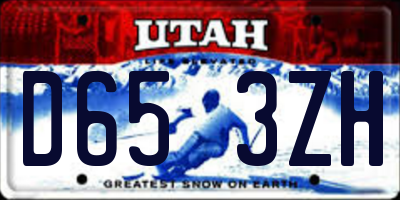 UT license plate D653ZH