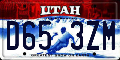 UT license plate D653ZM