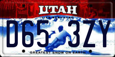 UT license plate D653ZY