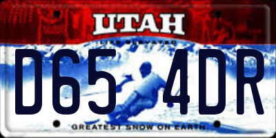 UT license plate D654DR