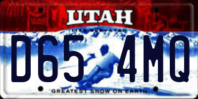UT license plate D654MQ