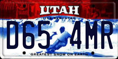 UT license plate D654MR