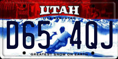 UT license plate D654QJ