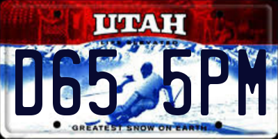 UT license plate D655PM