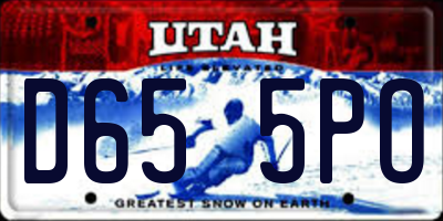 UT license plate D655PO