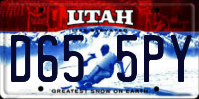 UT license plate D655PY