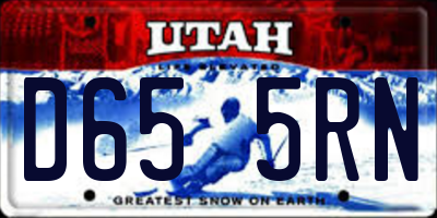 UT license plate D655RN