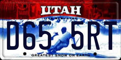 UT license plate D655RT
