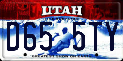 UT license plate D655TY