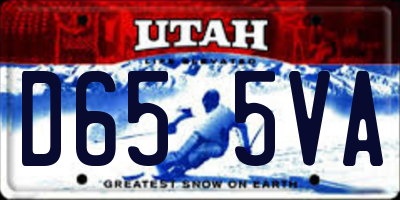 UT license plate D655VA