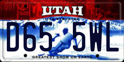 UT license plate D655WL