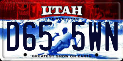UT license plate D655WN