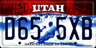 UT license plate D655XB