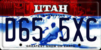 UT license plate D655XC